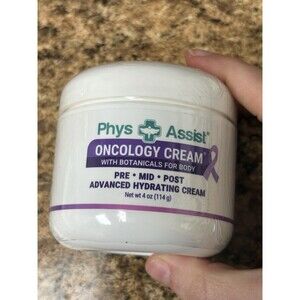 PHYSASSIST Oncology Cream 4 oz. Jar- For Radiation, Chemo! Helps Skin!!